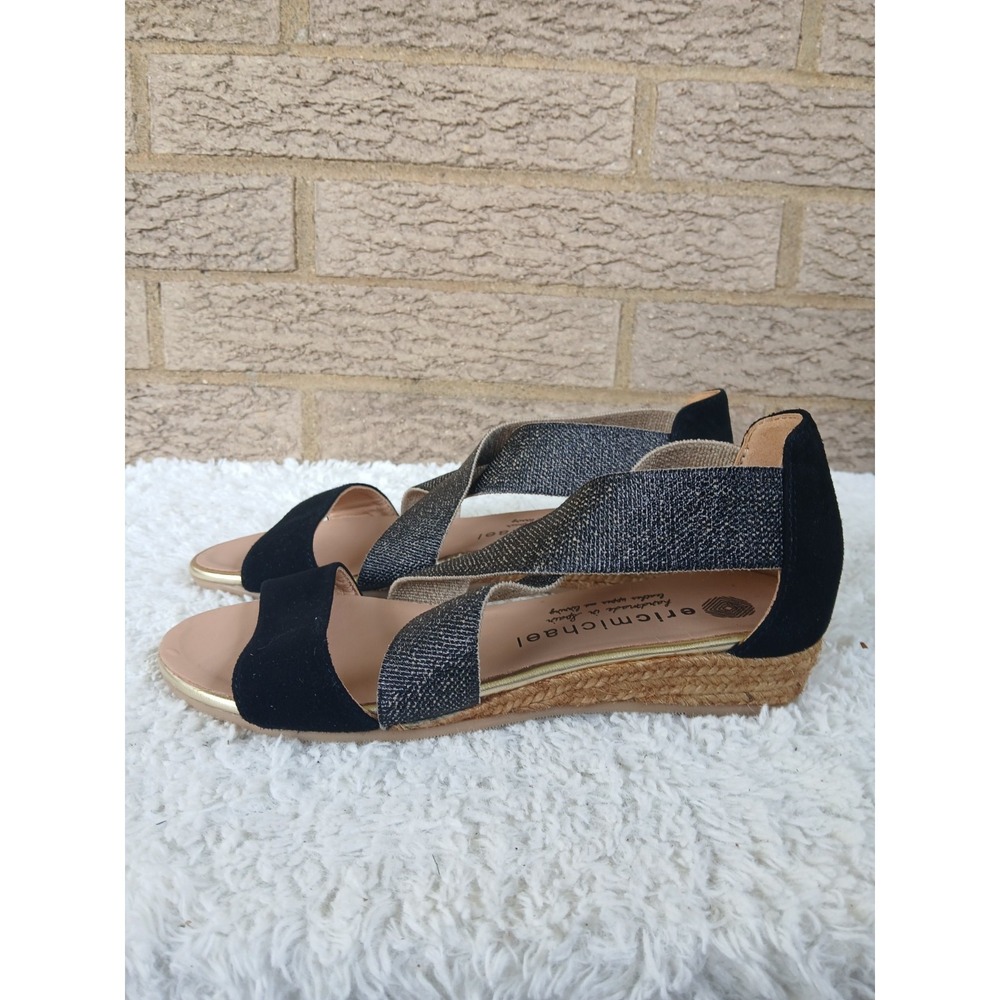 NWOB Eric Michael Women's Mia Espadrille Wedge Sandals Sz 35 US 5 Made In Spain - Picture 5 of 6